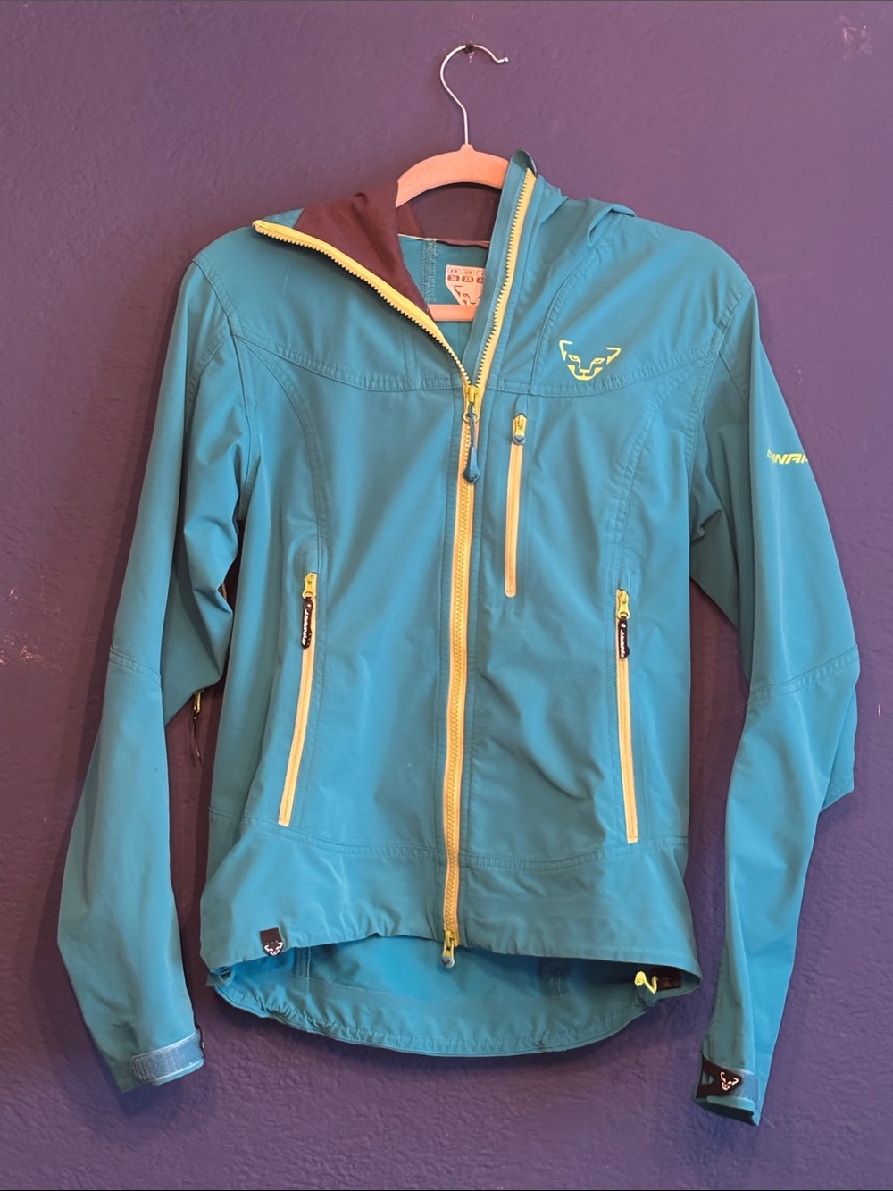 Dynafit-Style Awua women’s Softshell Jacket with Lime Green Accents size Xanax